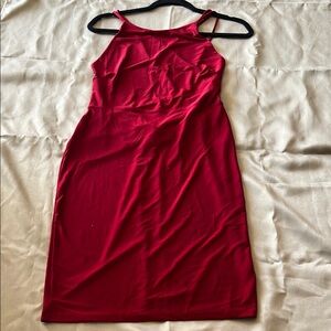 Fashion Nova Striking Red Midi Dress